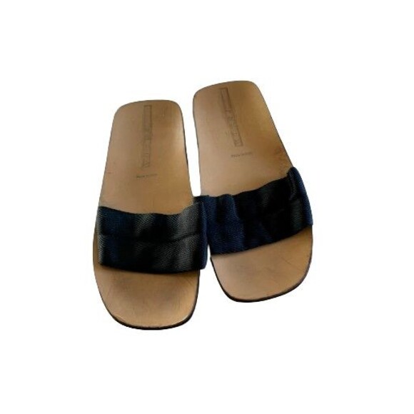 Prada Women's Black Slip On Sandals Sz 10/EU 40 - Picture 1 of 7